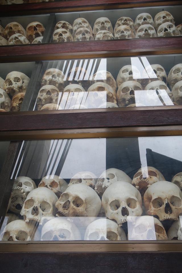 Killing Fields monument Phnom Penh Cambodia 20000 skulls