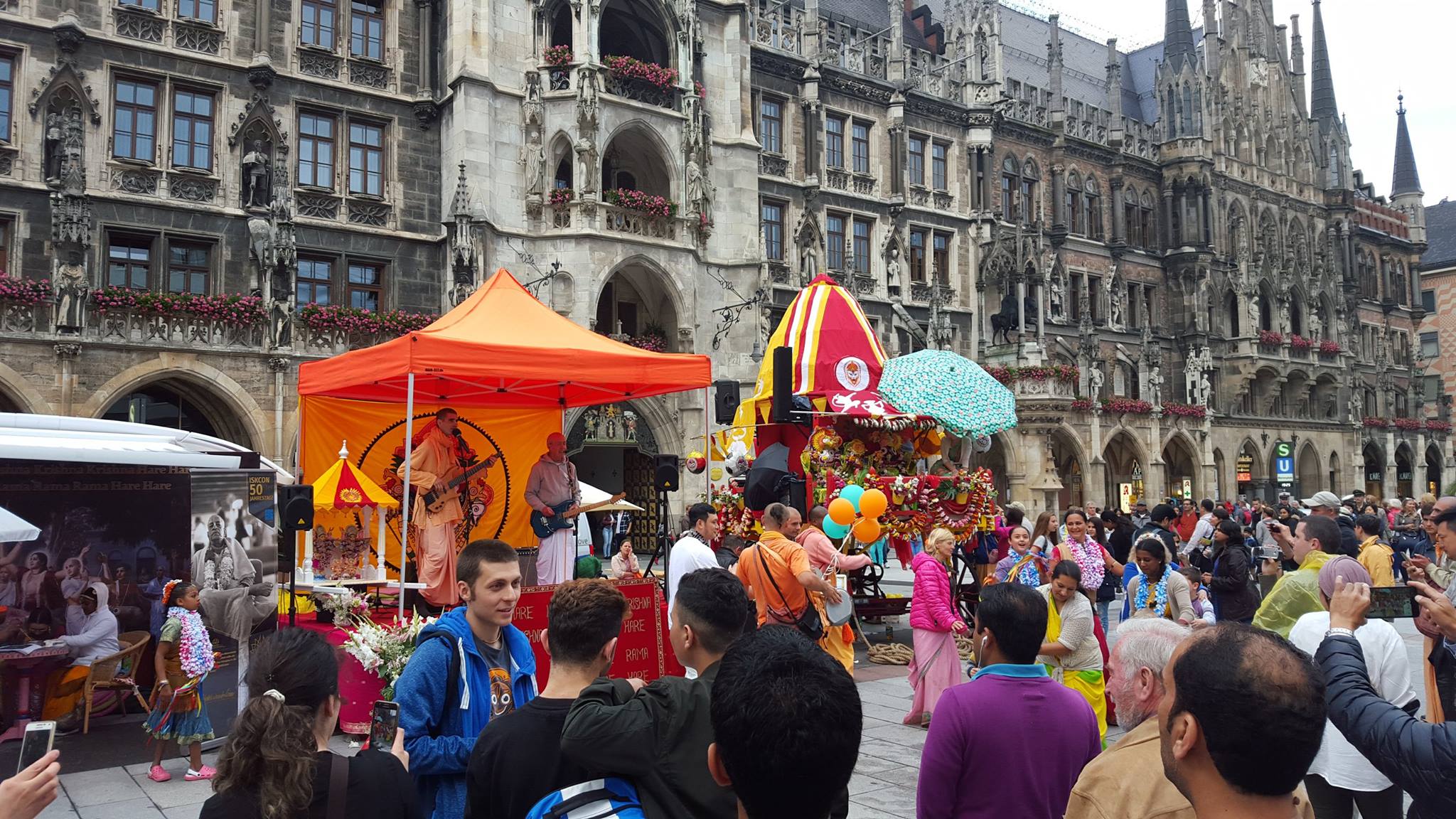 Hare Krishna by the Glockenspiel in Munich Germany