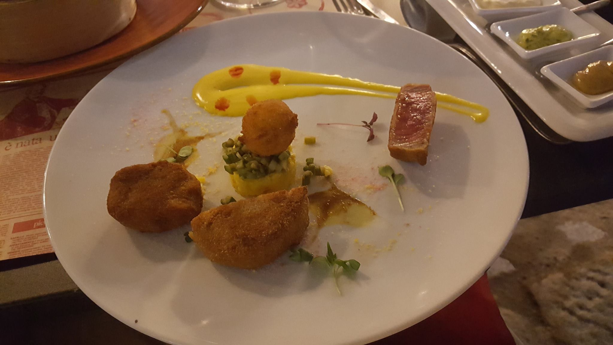 Veal dinner Milan Navigli I was afraid I had over ordered