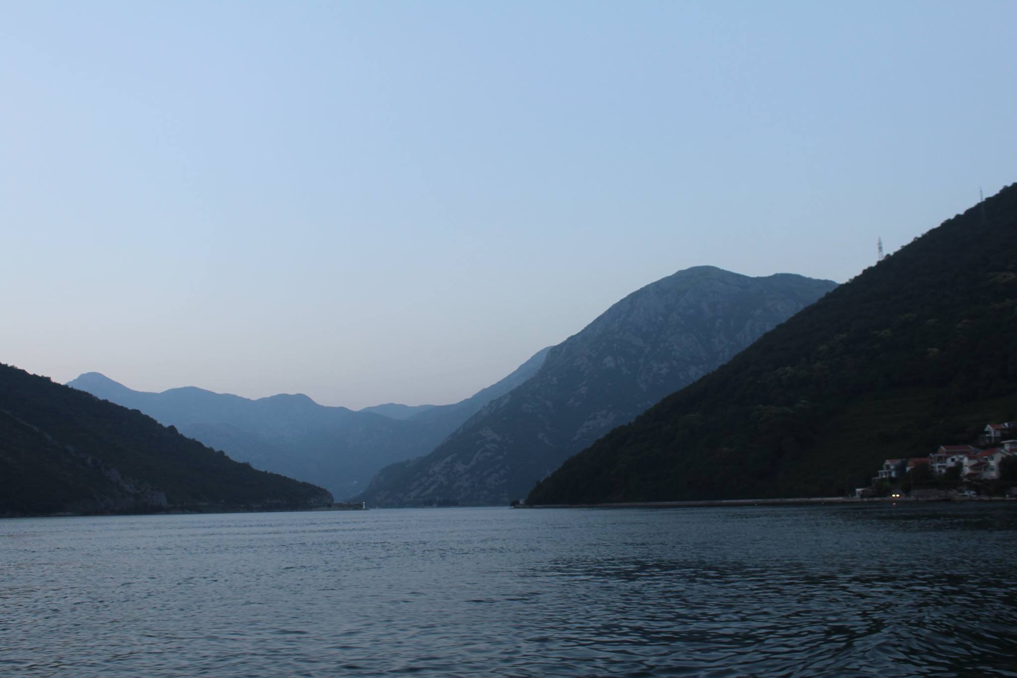Montenegro Bay of Kotor panoramic view mountains water