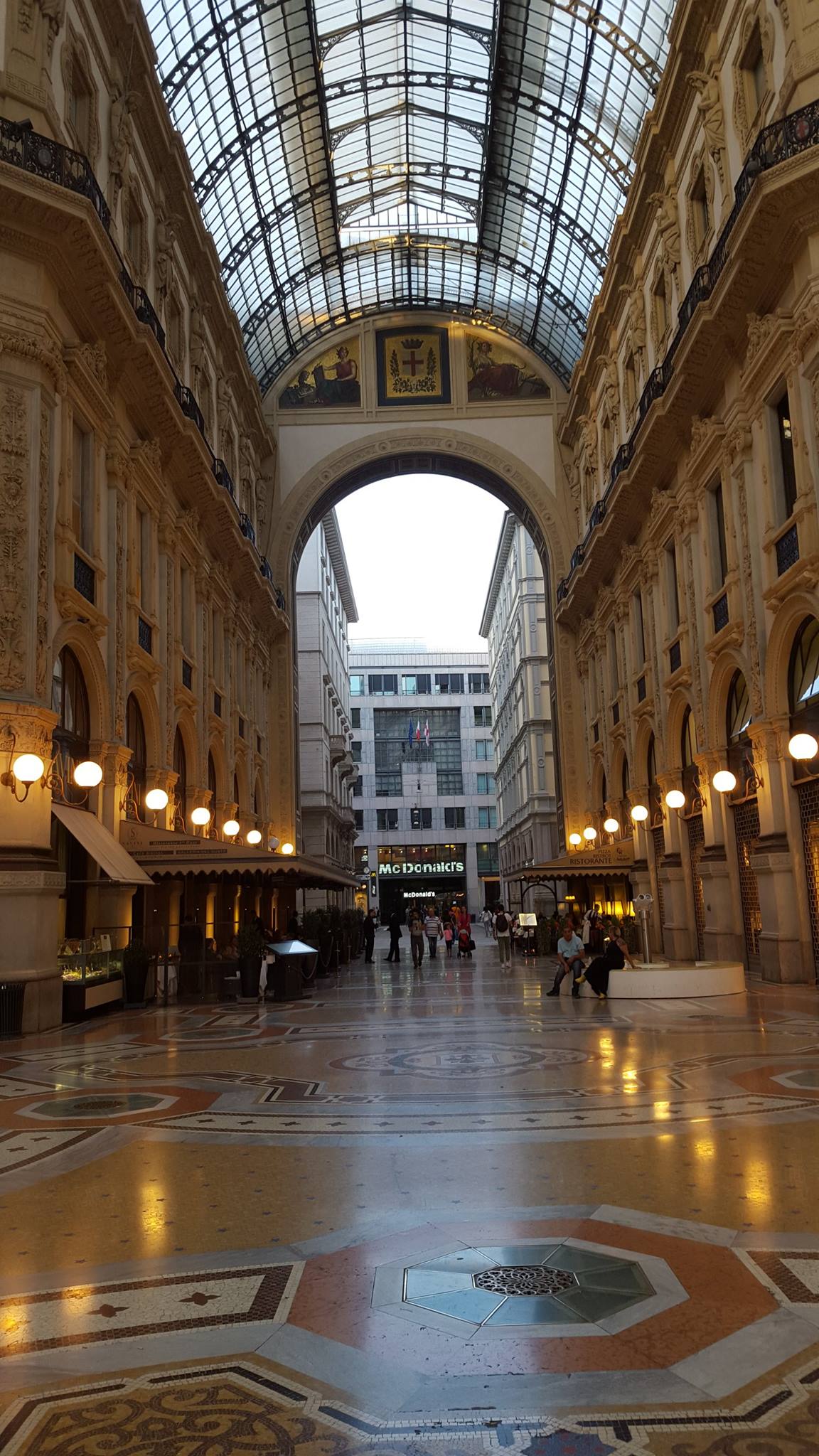 Galleria Vittorio Emanuele II Milan late 1800s complete with McDonalds