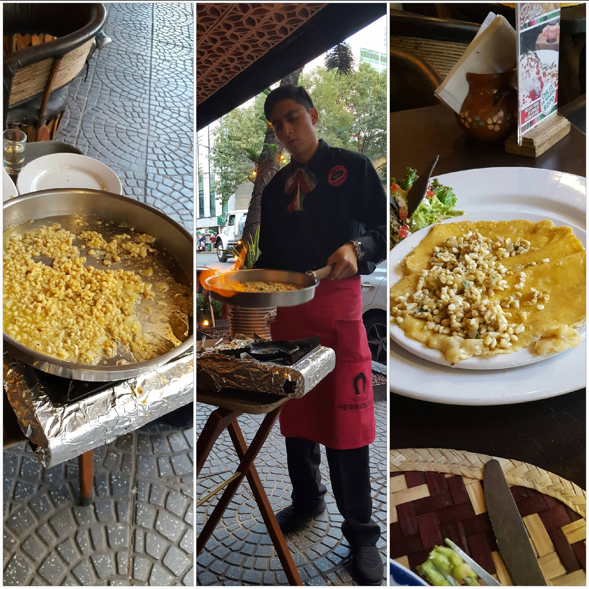 Mexican Caviar Escamole giant ant eggs flame cooked tequila corn tortilla