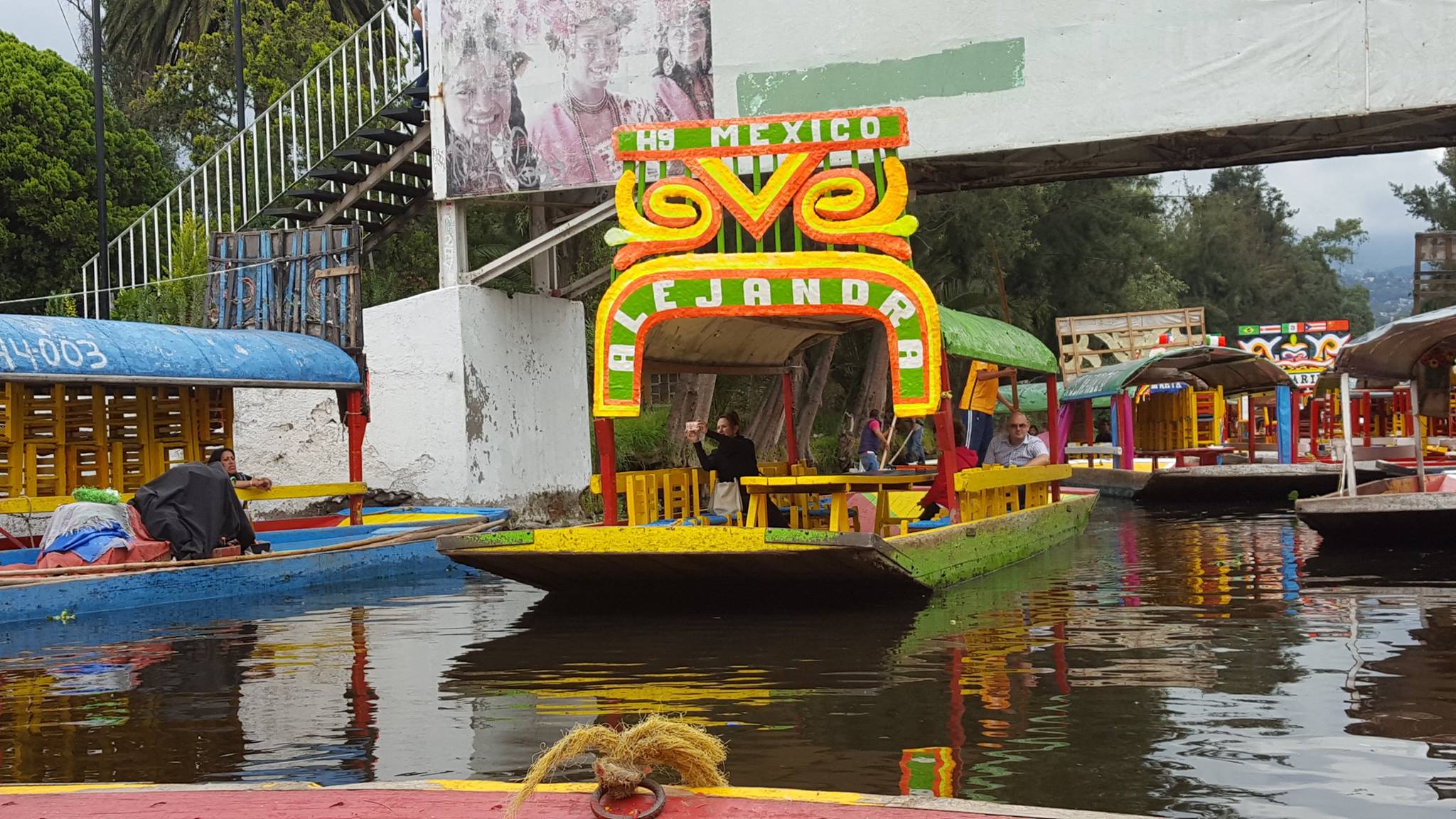 Xochimilco floating canals Mexico City tourist boats