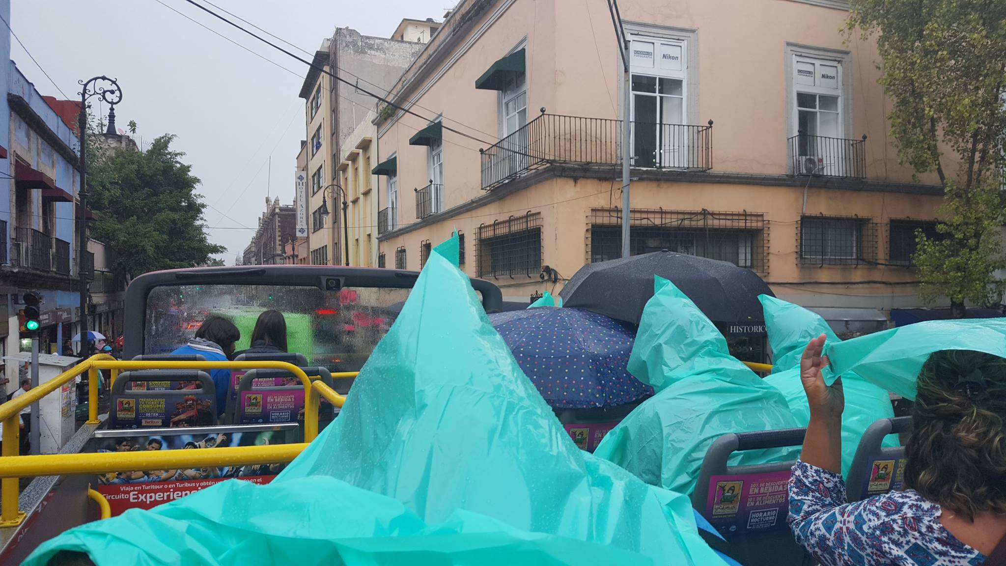 Hop on hop off bus Mexico City not so good in rain