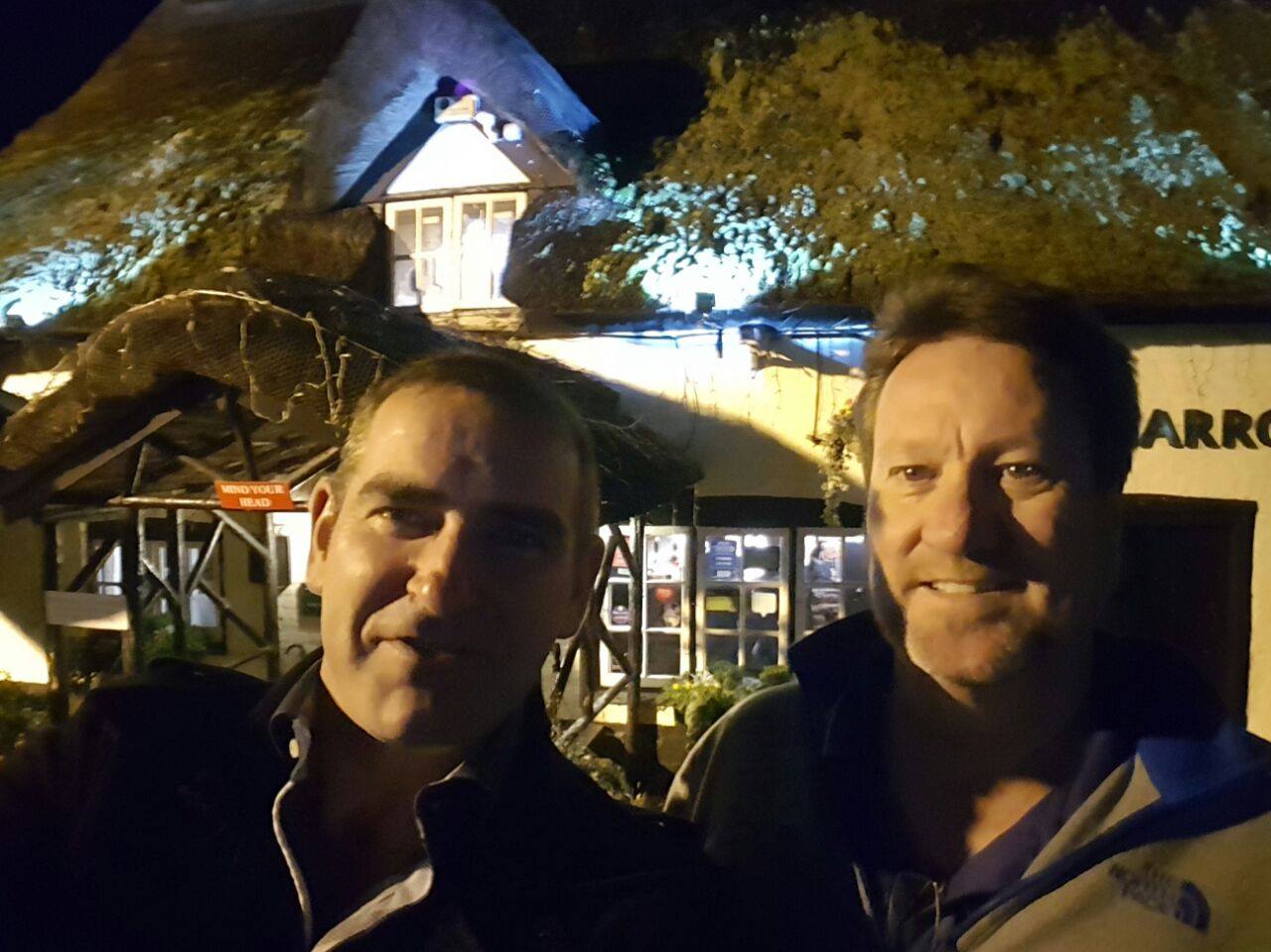 My new Irish mate 16th century pub built up moss on roof Shepperton Windsor