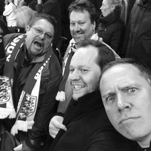 Friend James from Korea now lives in India friend of friend got Sharon's ticket England Scotland Wembley