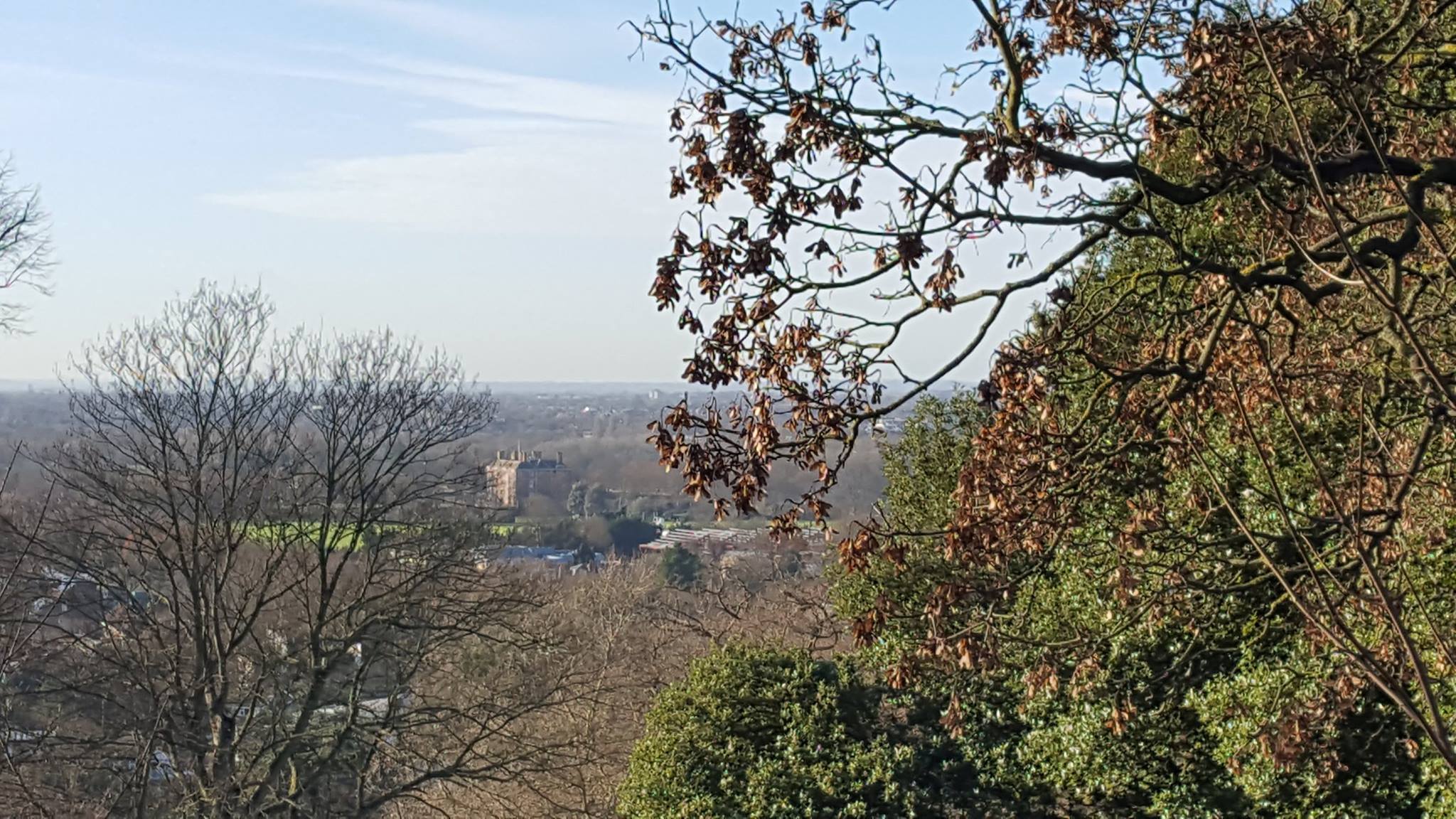 View of castle from Richmond Hill England Surrey