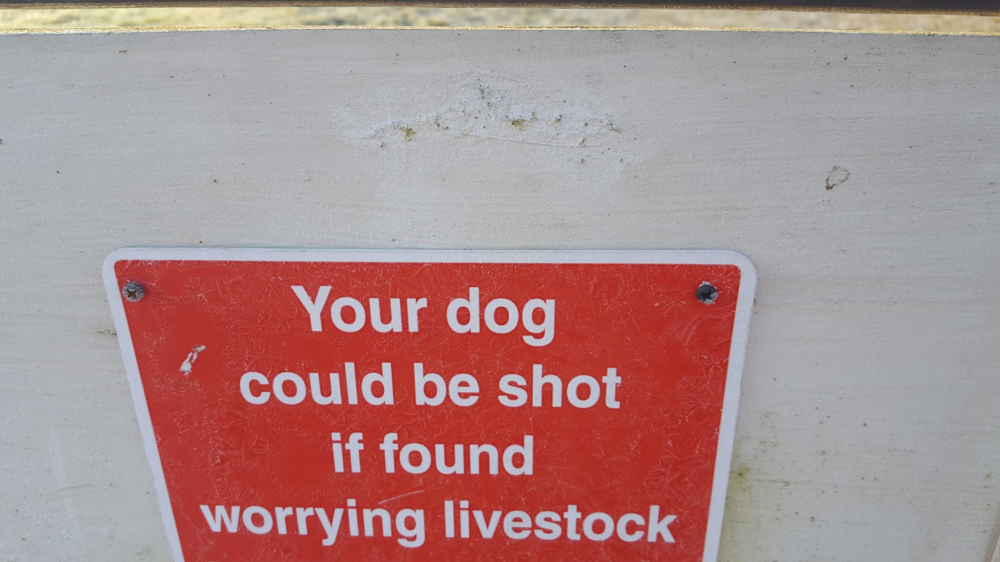 Hiking dangers warning sign Richmond Surrey England countryside