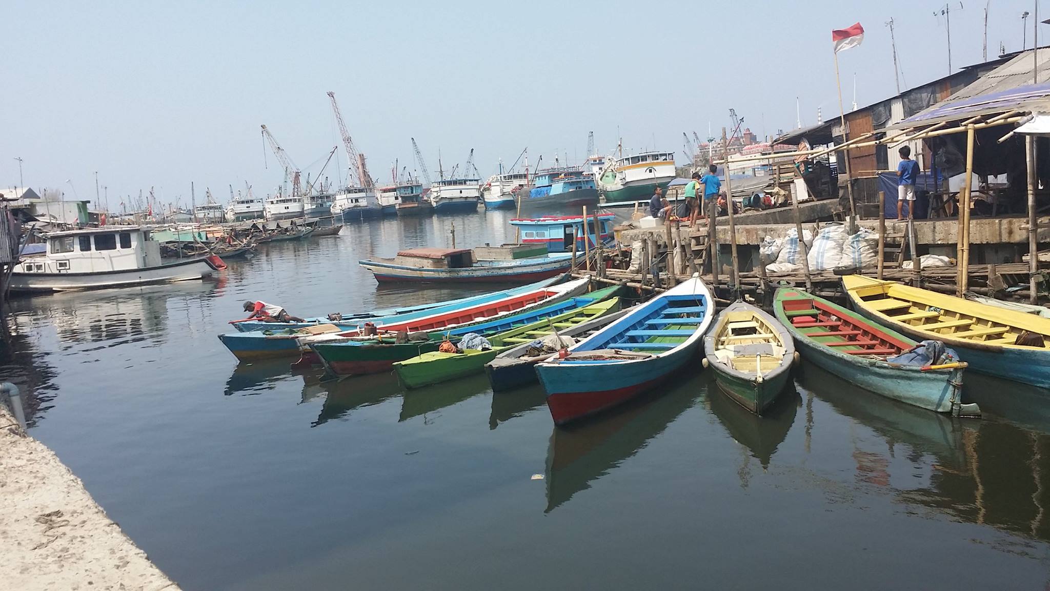 Harbour view Jakarta Indonesia apparently you need a boat to take you out and back