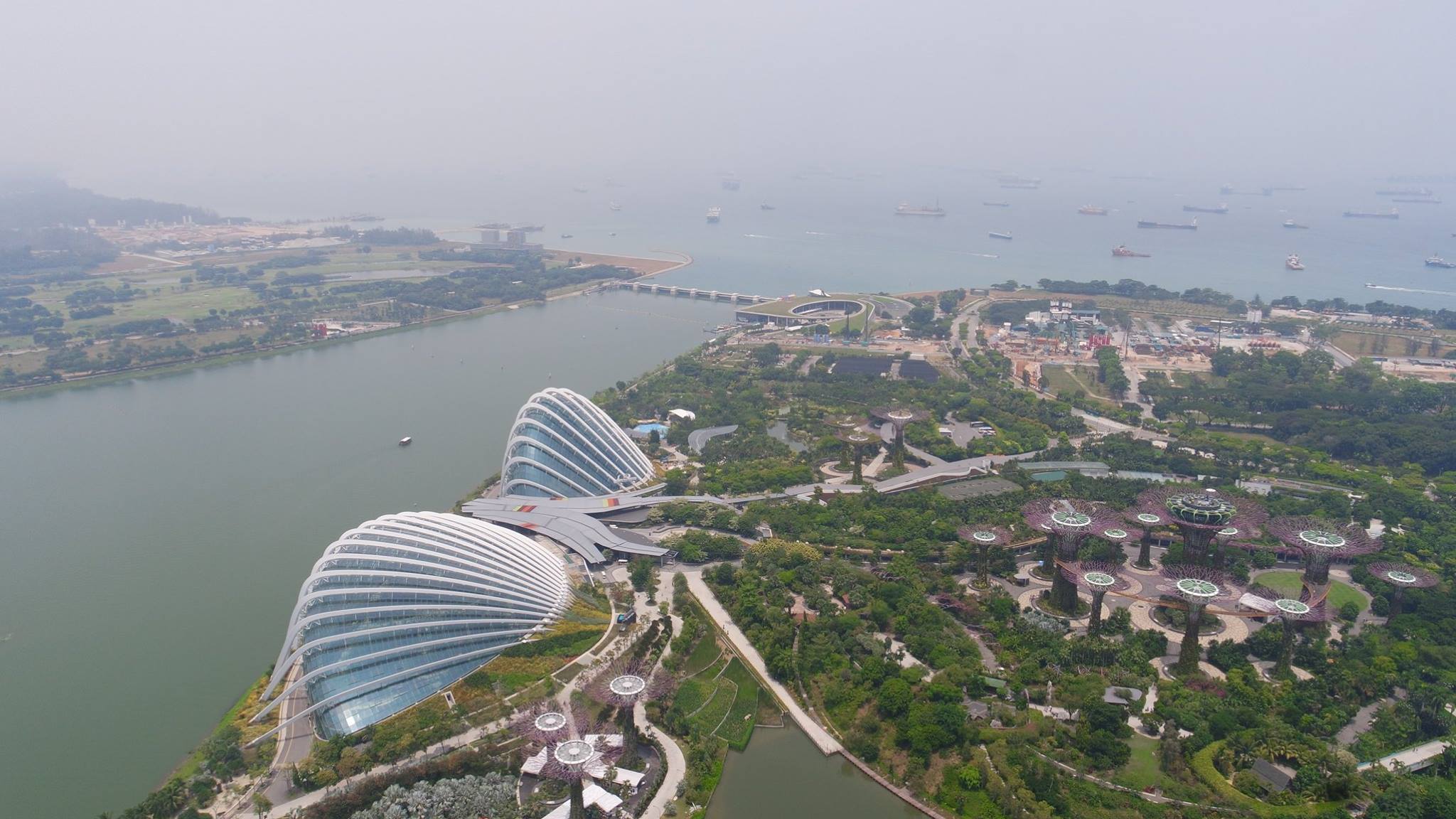 Singapore downtown CBD Marina Bay Sands buildings night
