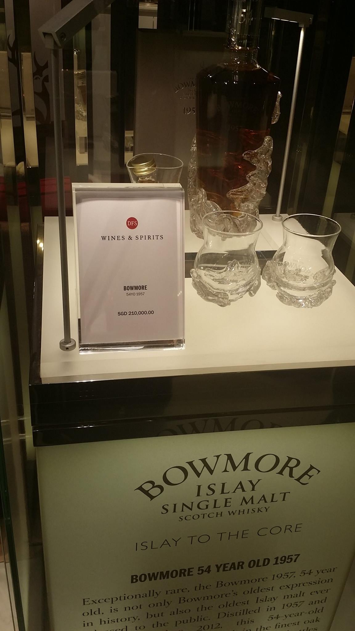 Duty free Singapore $140000 bottle of Scotch whisky comes with glasses