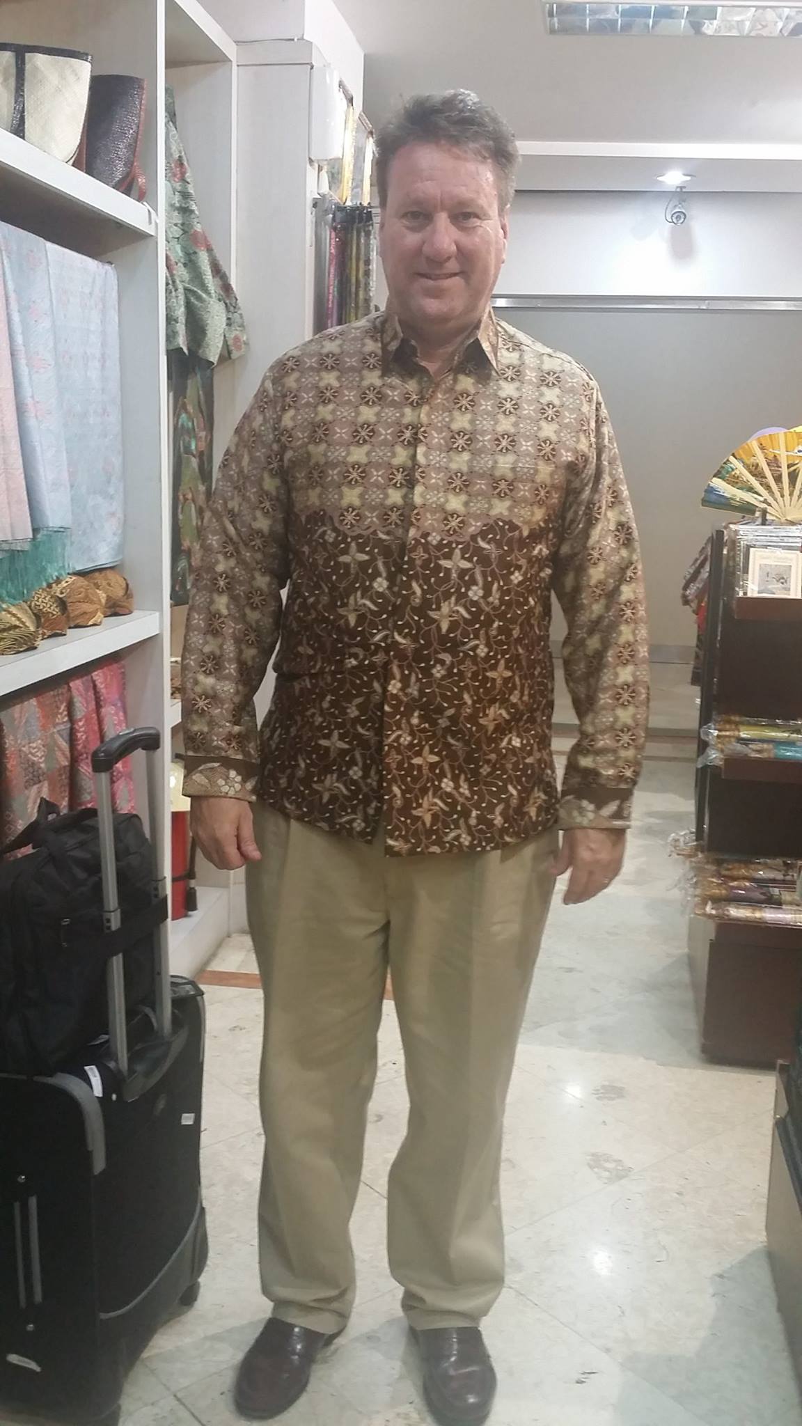 Had to get local Indonesia shirt at airport got one larger uglier and cheaper
