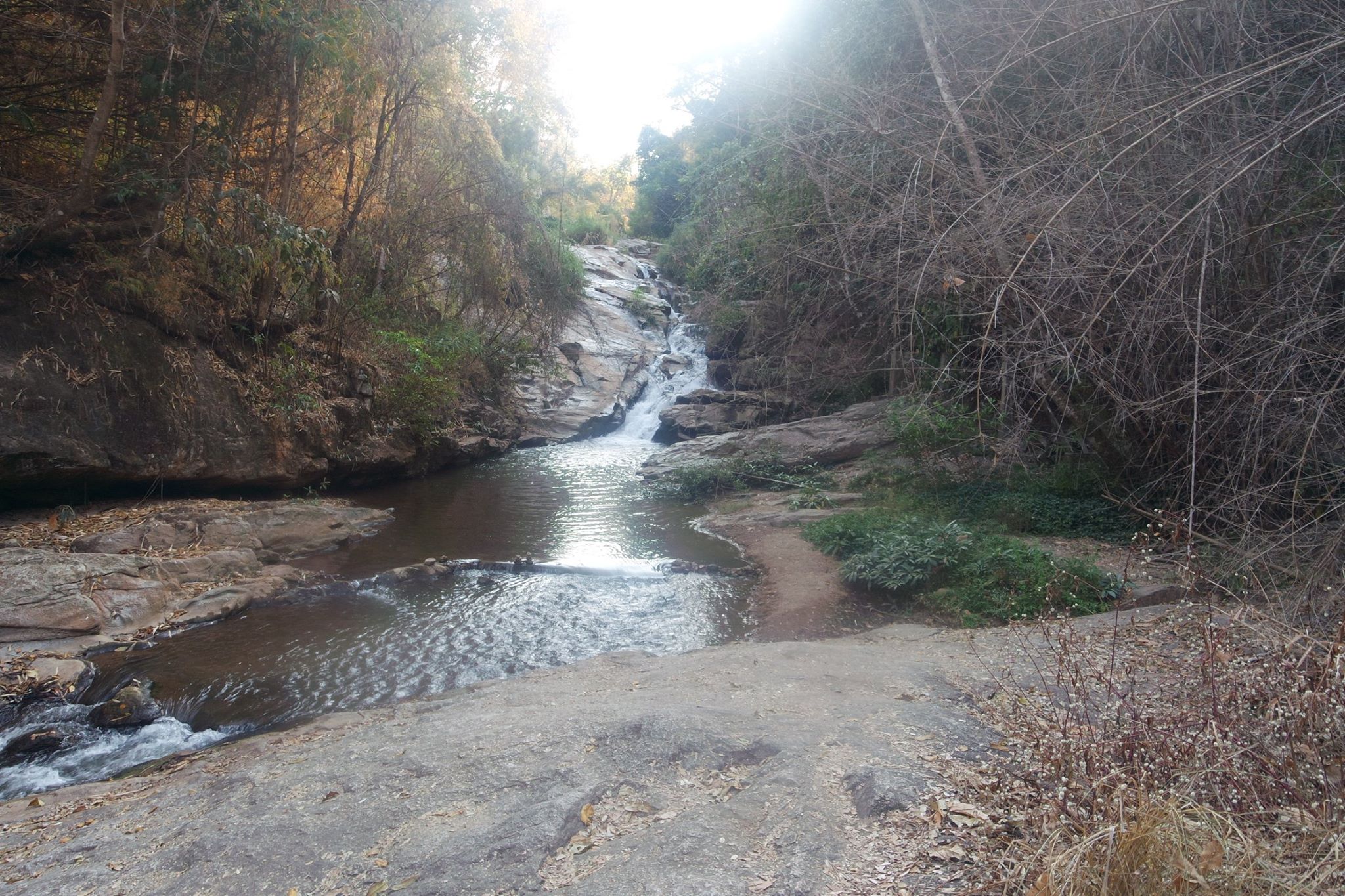 Waterfalls about a 1 mile series of falls Chiang Mai Thailand