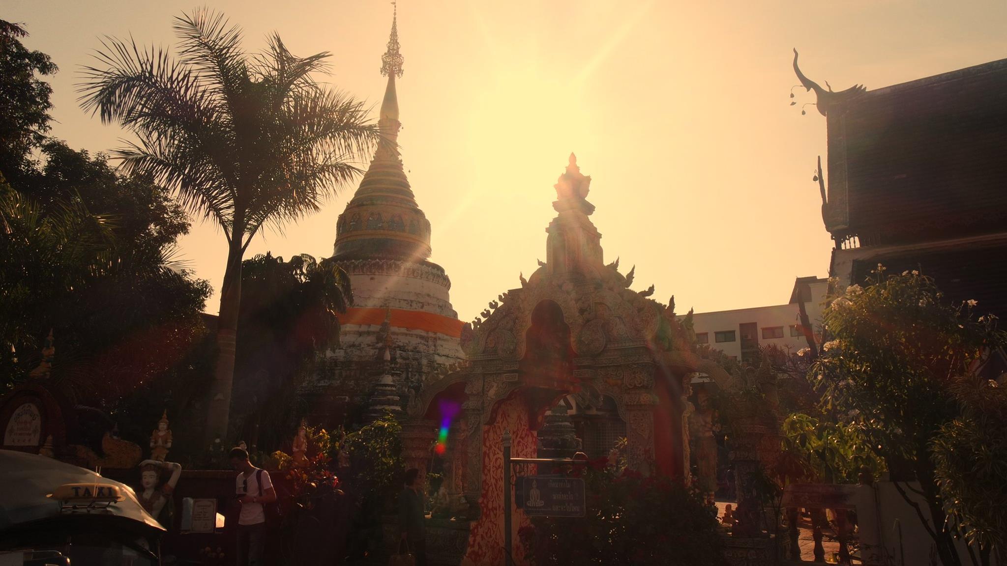 Wat in old city of Chiang Mai Thailand temple
