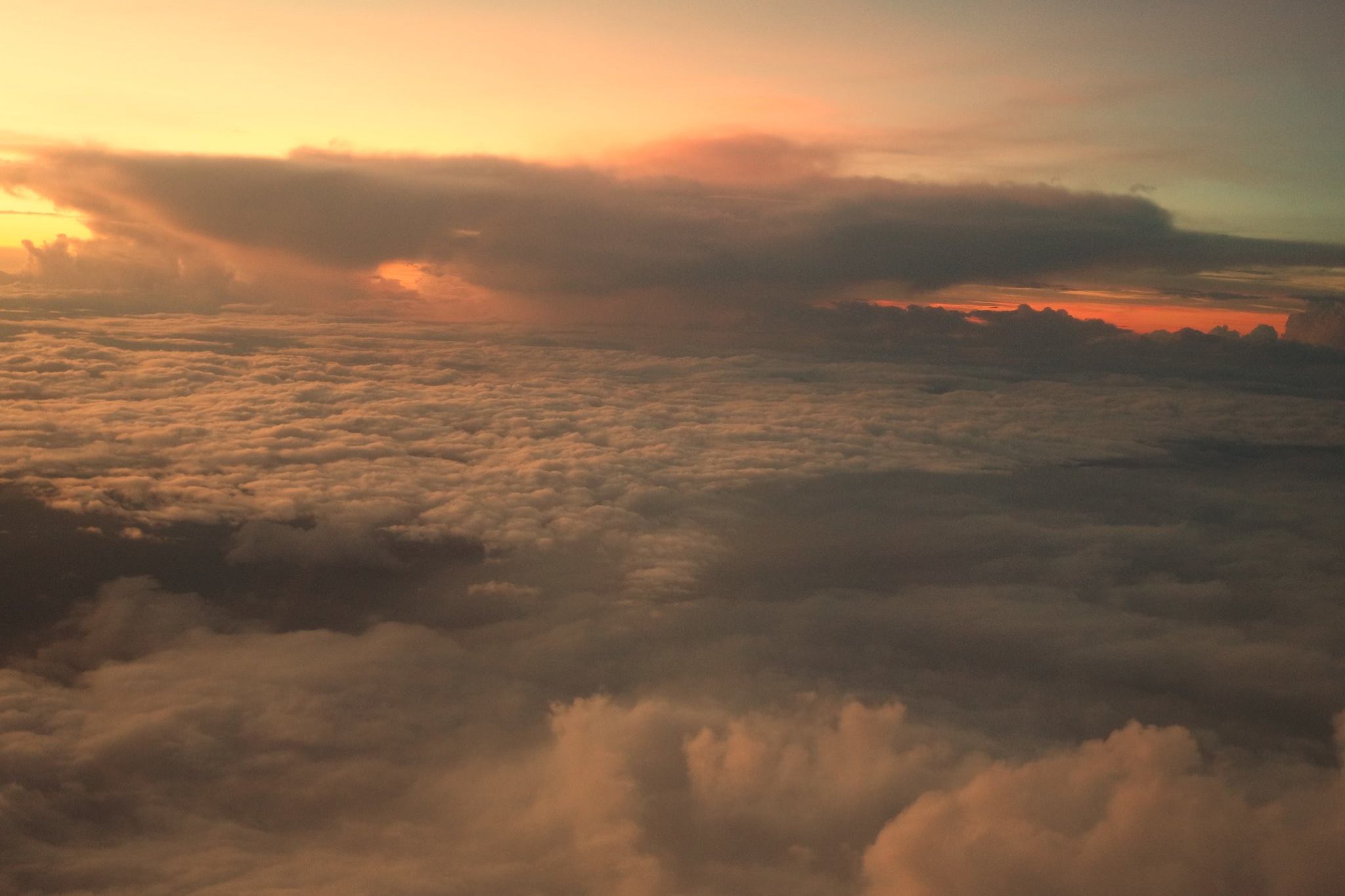 Airplane views of clouds and sunsets underrated KL Malaysia