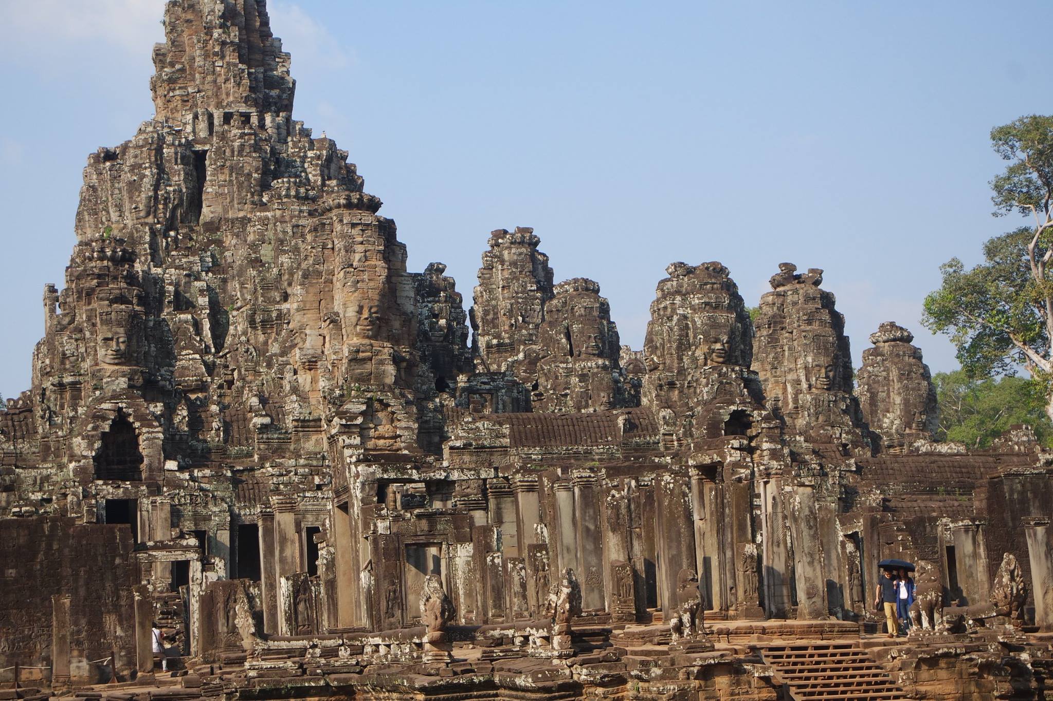 Different temple Angkor Wat each spire had a face carved on it Cambodia