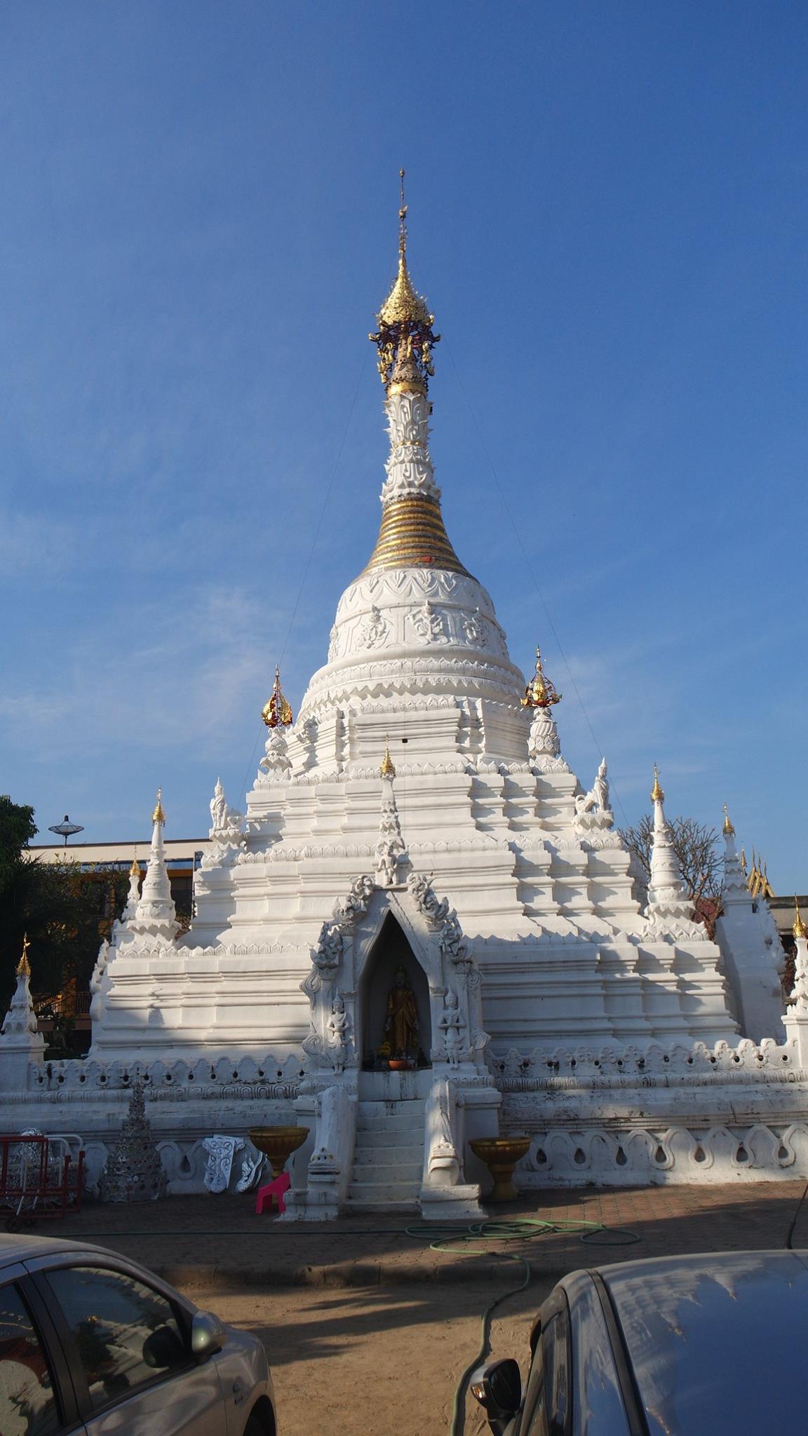 Wat in old city Chiang Mai Thailand ornate temple