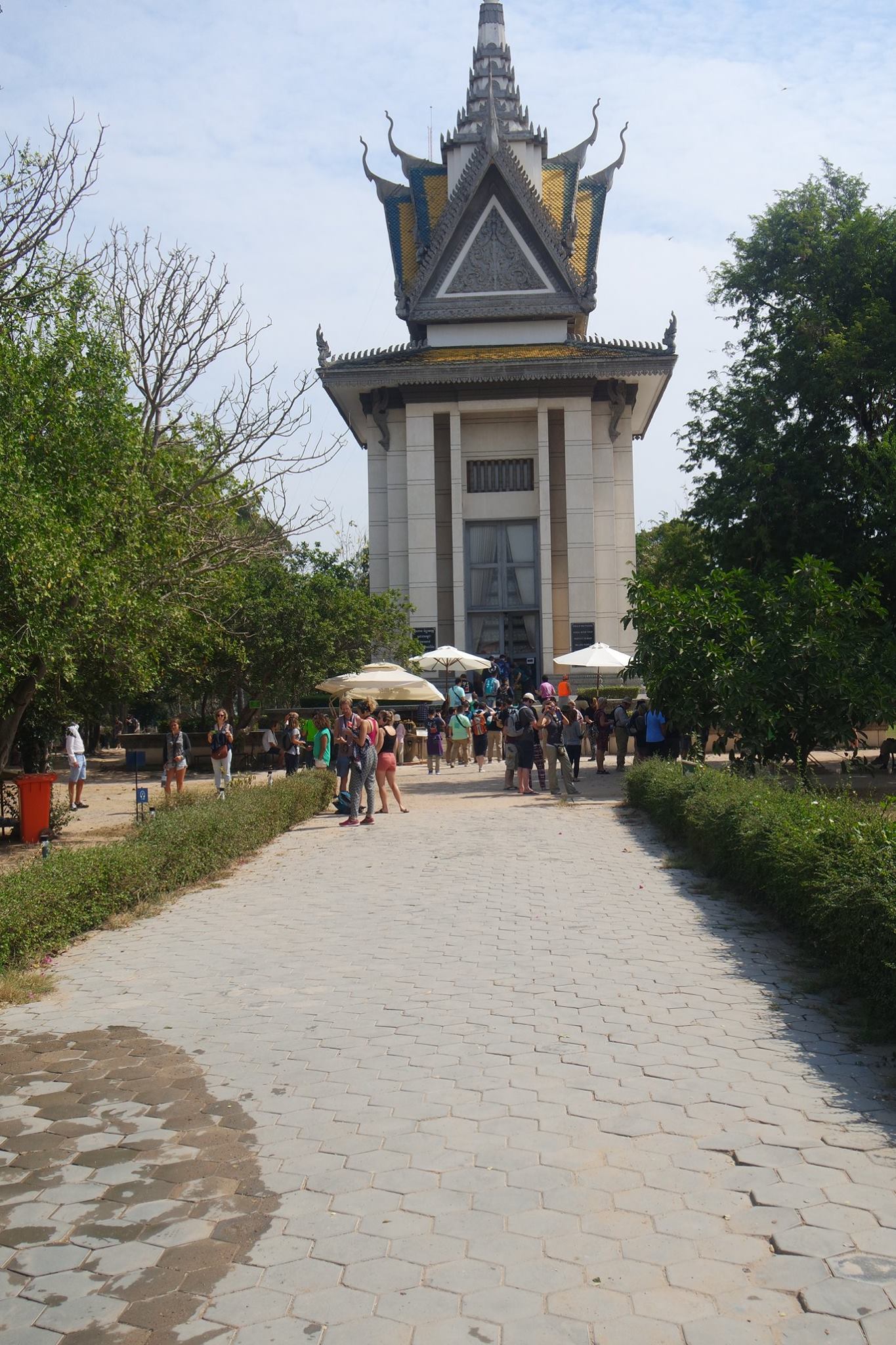 Monument at Killing Fields Phnom Penh Cambodia