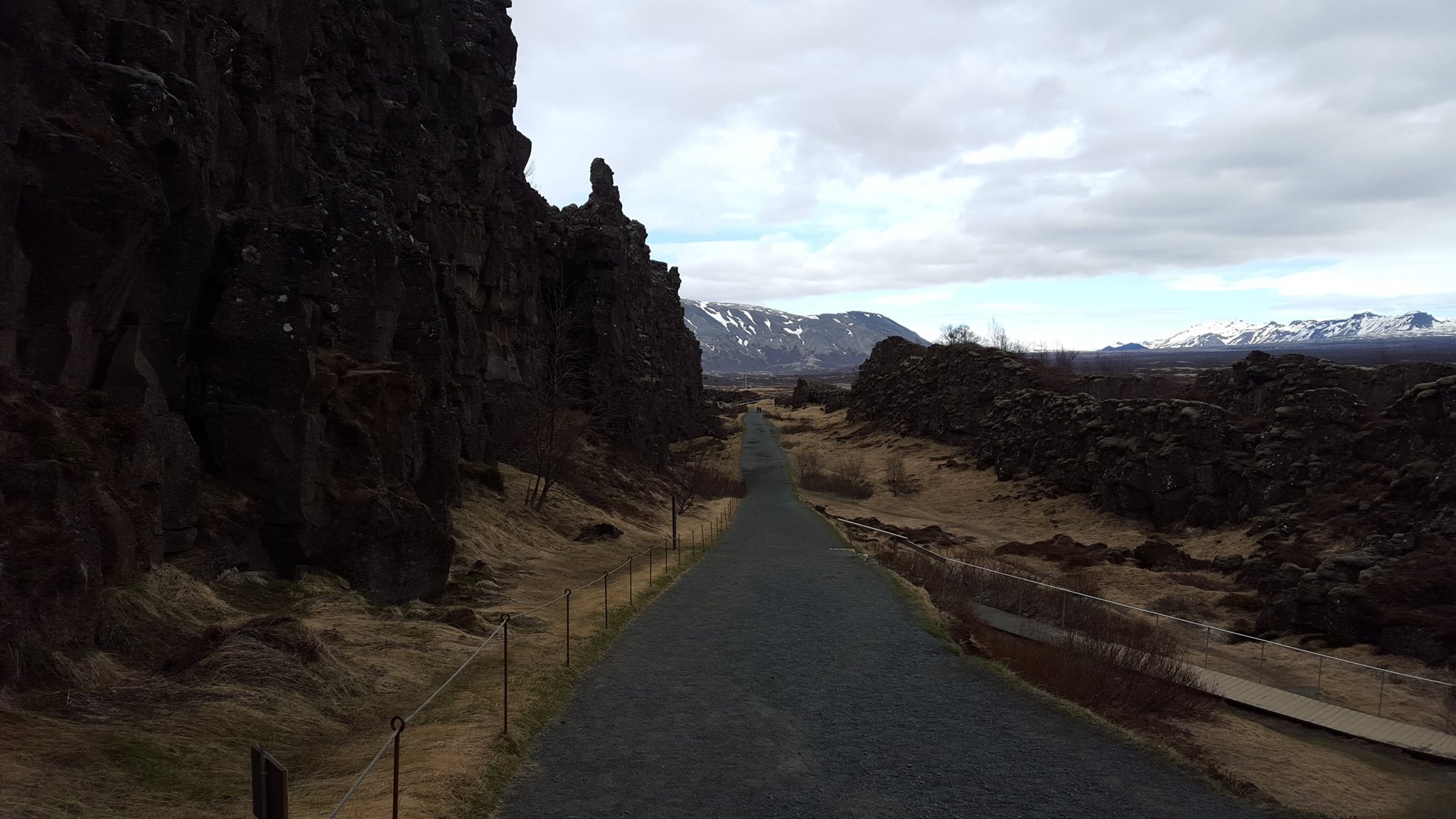 Þingvellir National Park Iceland where two tectonic plates come together