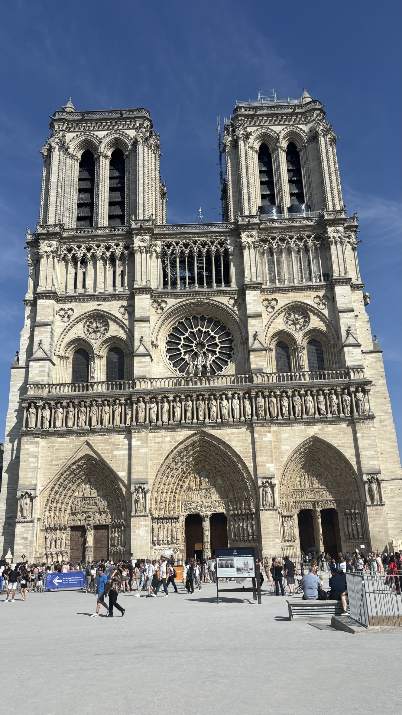 Notre Dame Paris exterior after restoration