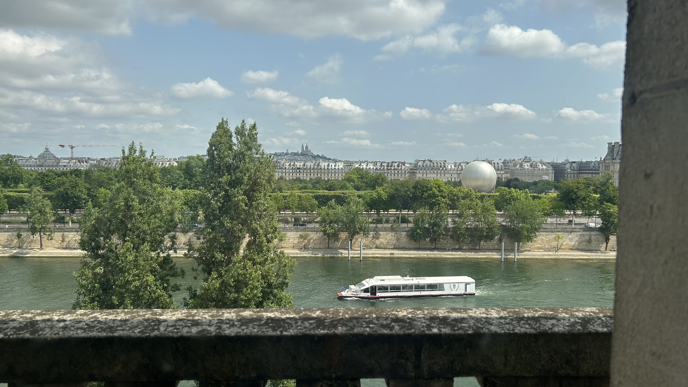 Musée d'Orsay view across Seine to Montmartre Sacré-Coeur