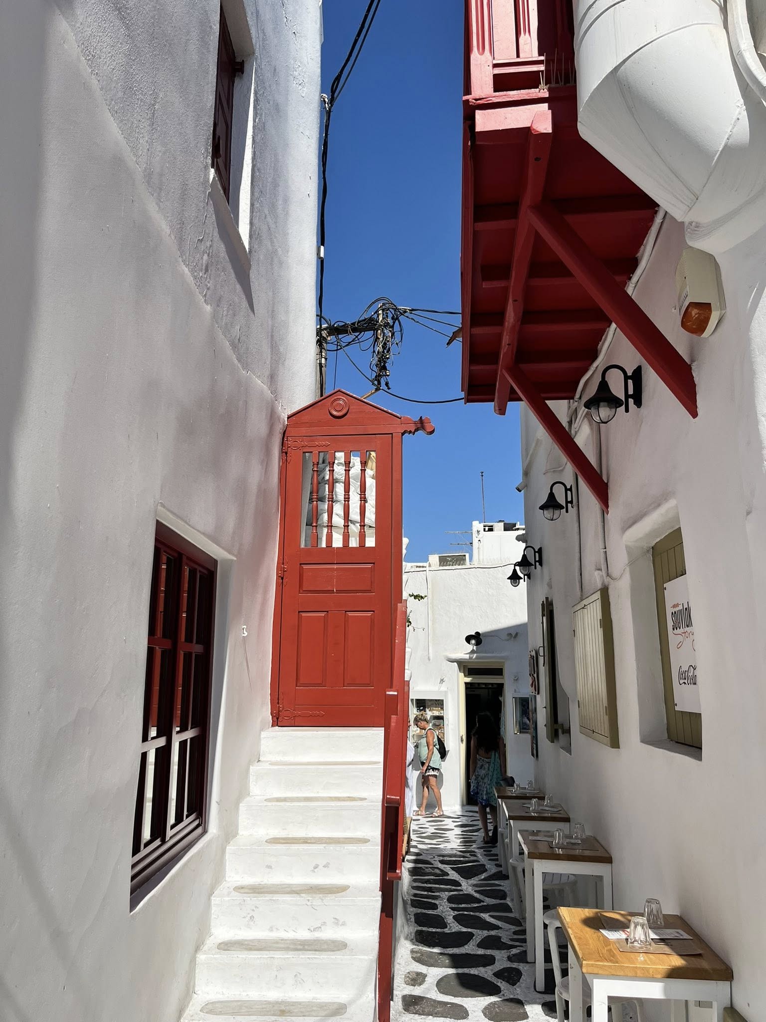 Mykonos town alleyways