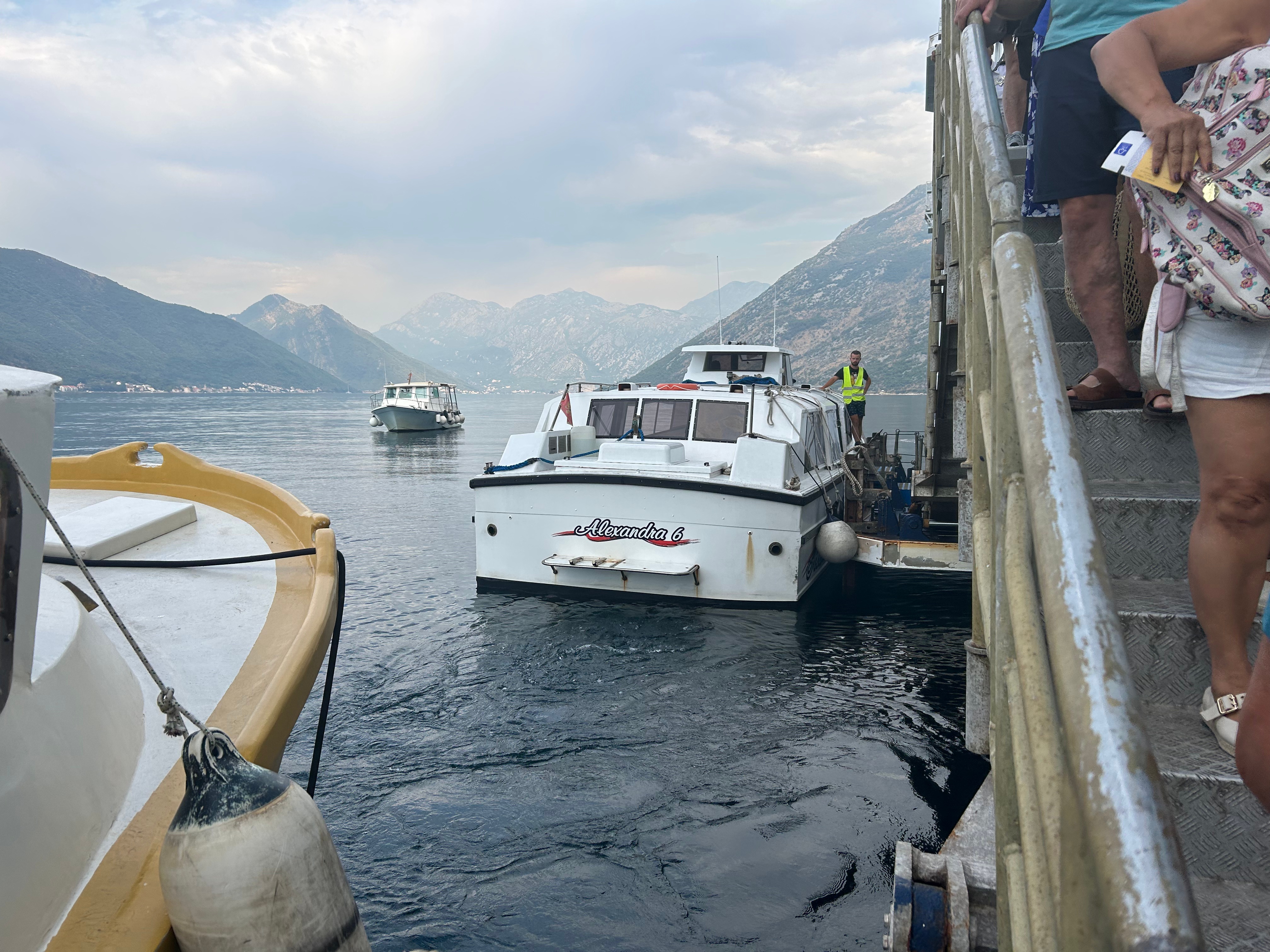 Tender boat in Kotor harbour