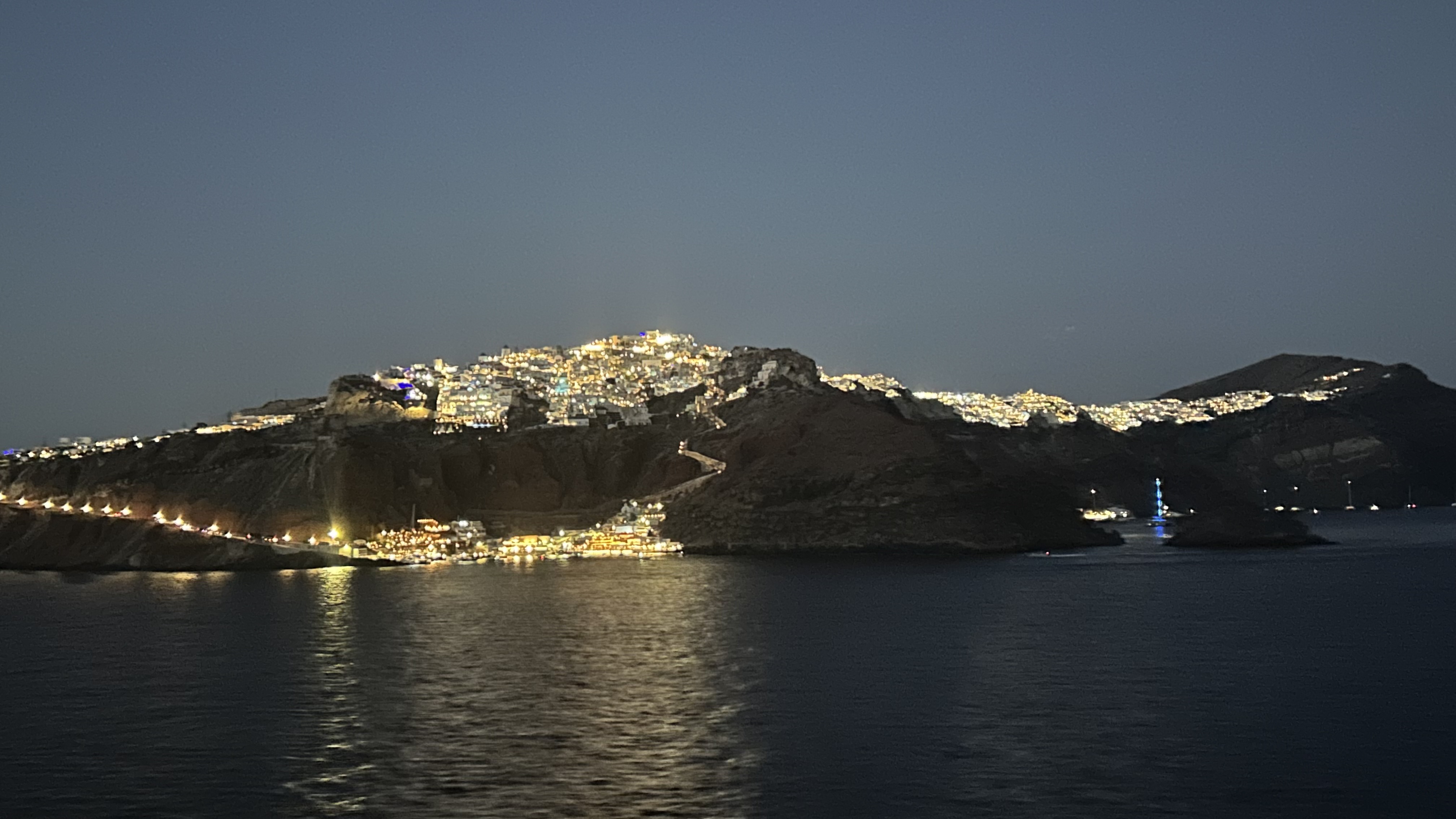 Caldera from the cruise ship